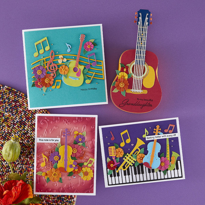 Musical Notes 3D Embossing Folder by Bibi Cameron