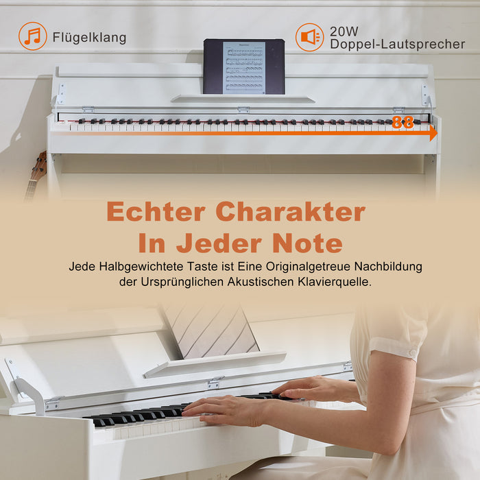 MUSTAR MDP-1000/1100, 88-tasten Stehendes Digitalpiano, Halbgewichtete Tastatur, 3 Pedale, FSC-zertifizierte Holztastatur für Anfänger