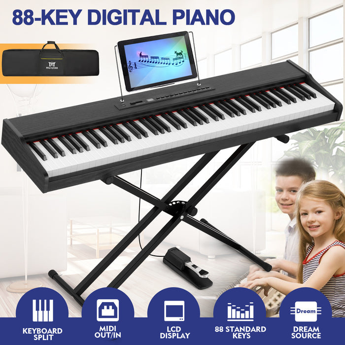 MUSTAR MEP-400/500, 88 Tasten, ideales Keyboard-Piano für Anfänger, digitales Holzpiano, tragbares E-Piano