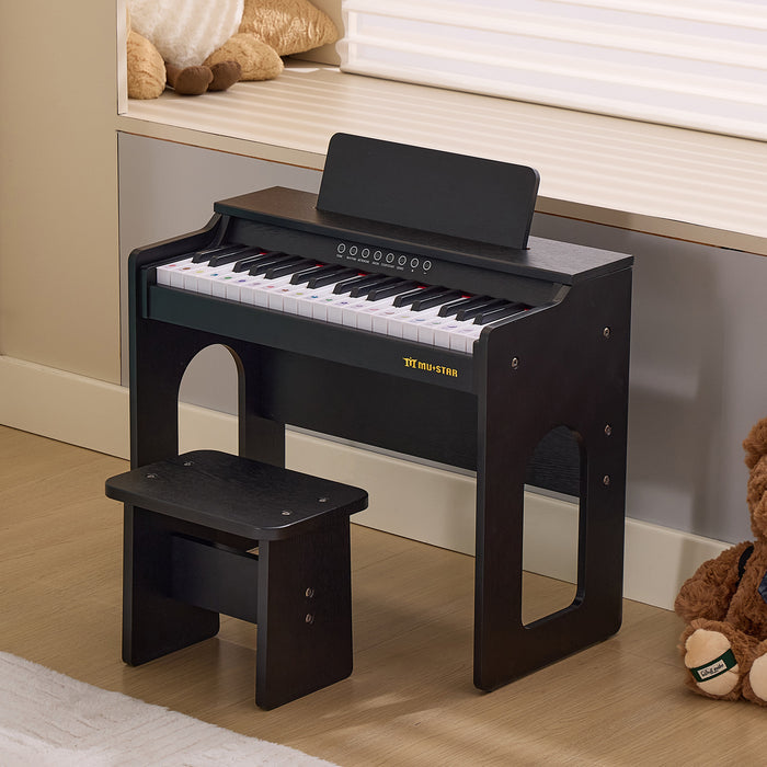 MUSTAR MT-100, Kinder Klavier, 37 Tasten Digital Piano für Kinder, mit Piano Bank
