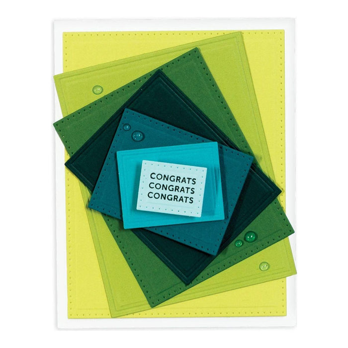Nestabilities Scored and Pierced Rectangles Etched Dies