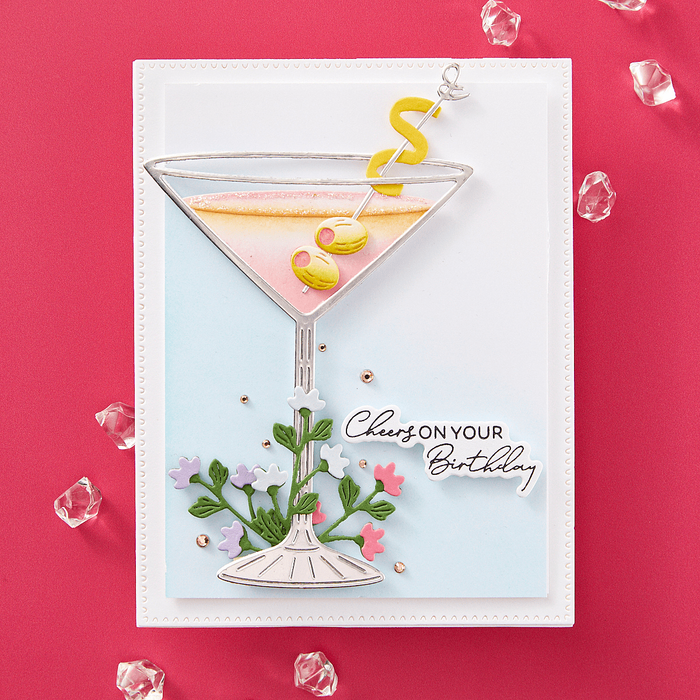 Olive Martinis Etched Dies