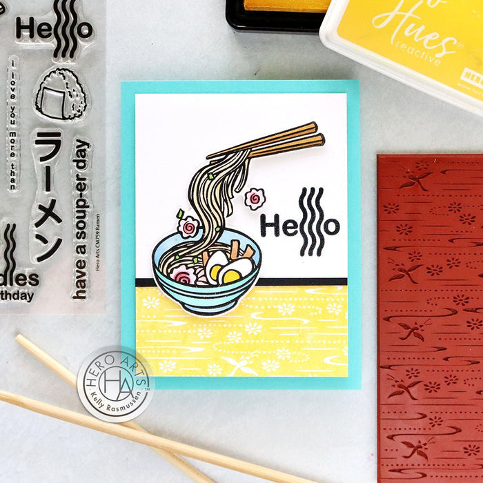 Origami Paper Bold Prints Cling Stamp