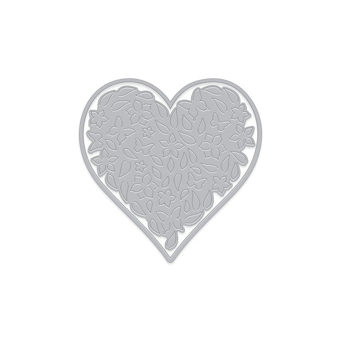 Paper Layering Floral Heart with Frame Dies