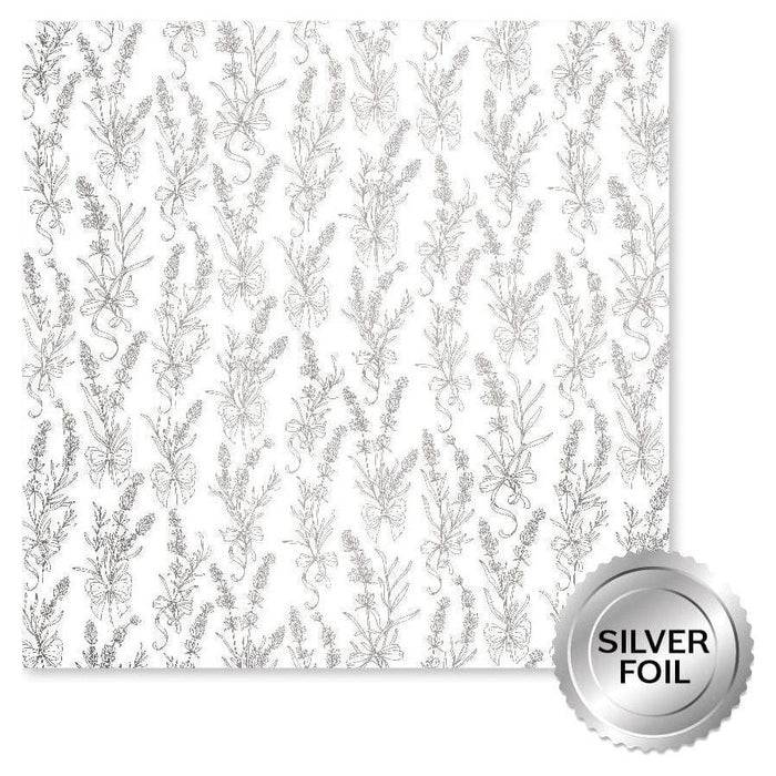 Paper Rose - Silver Foil Lavender & Roses 12x12 Deluxe Paper Collection