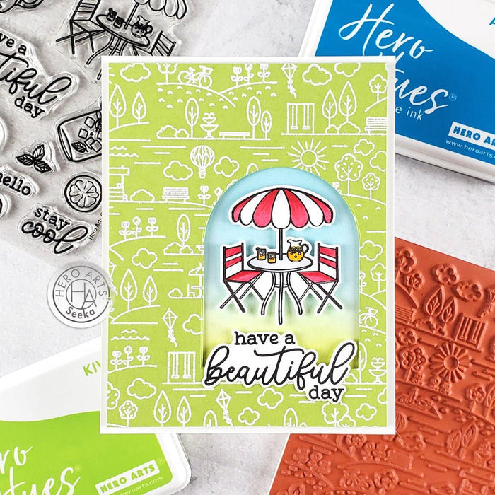 Park Background Bold Prints Cling Stamp