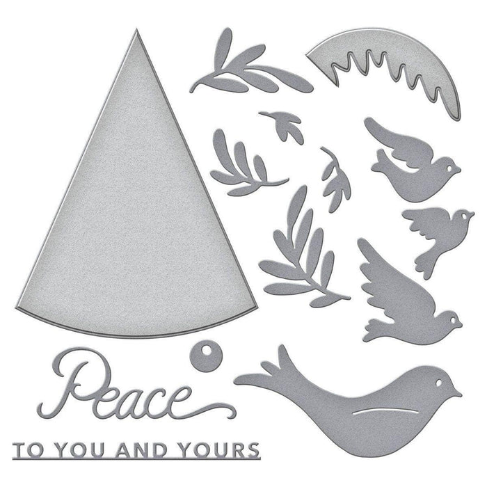 Peace Dove  Etched Dies from the Season of Wonder Collection by Stampendous