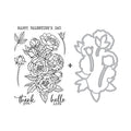 Peonies Bunch Stamp & Cut