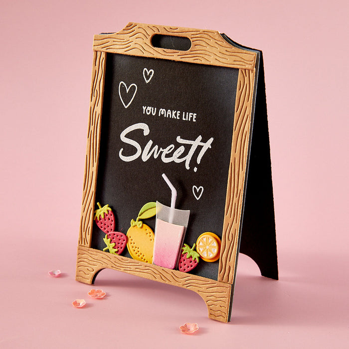 Pink Lemonade Stand Etched Dies with Simple Stories