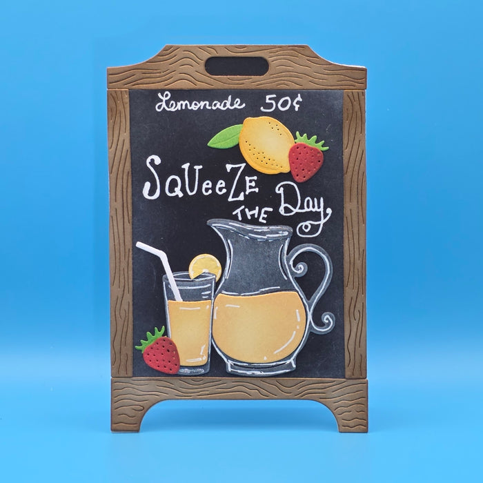 Pink Lemonade Stand Etched Dies with Simple Stories