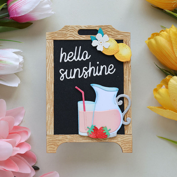 Pink Lemonade Stand Etched Dies with Simple Stories