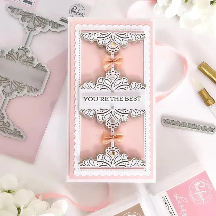 PinkFresh Studio Deco Sentiment Backdrop Press Plate