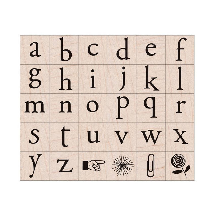 Playful Flowers Letters Woodblock Stamp