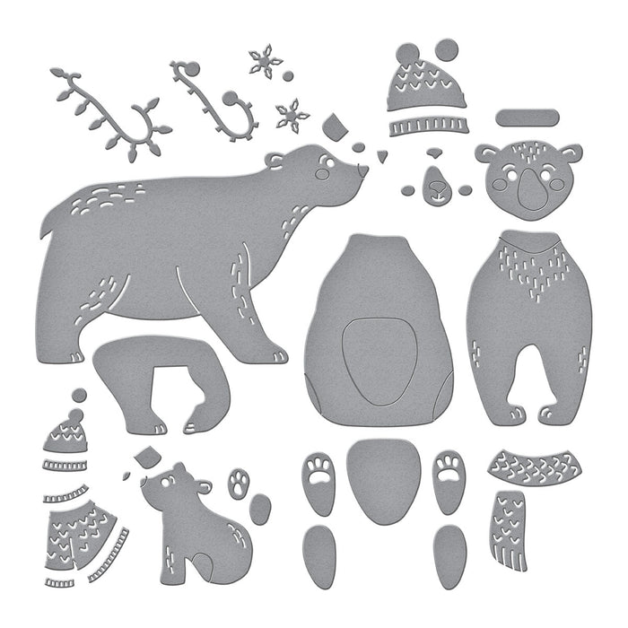 Polar Bear Pals Etched Dies by Simon Hurley