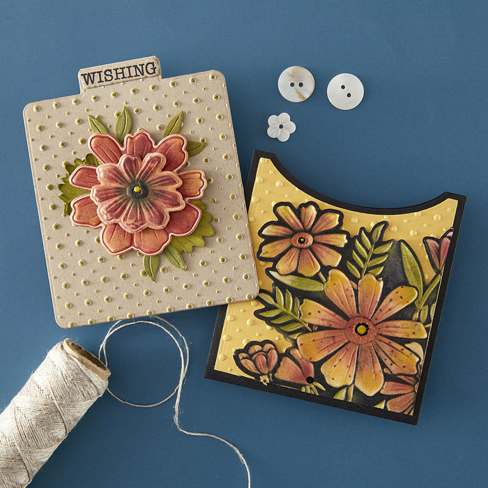 Polka Dot & Posy Duo 3D Embossing Folder by Wendy Vecchi
