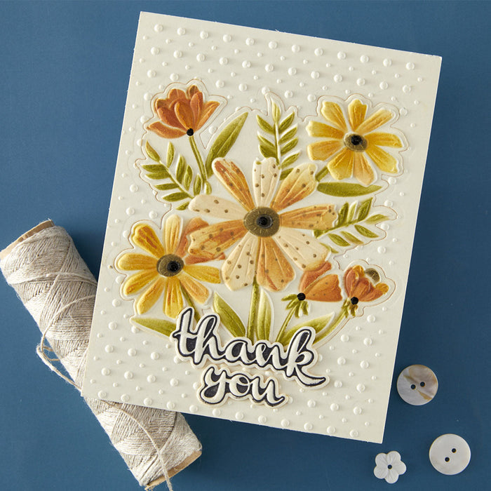Polka Dot & Posy Duo 3D Embossing Folder by Wendy Vecchi