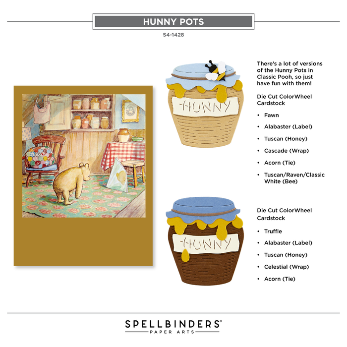 Pooh's Hunny Pot Etched Dies in Collaboration with Simple Stories