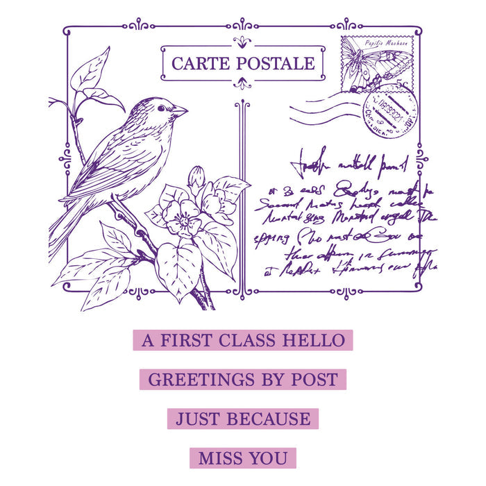 Post Card Hello - Press & Foil Plate of the Month