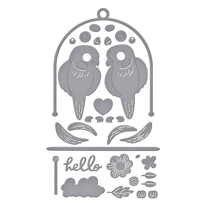 Pretty Birds Etched Dies