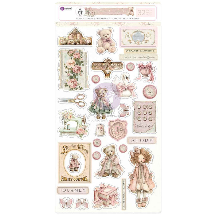 Prima Buttons & Keepsakes by Frank Garcia Stickers