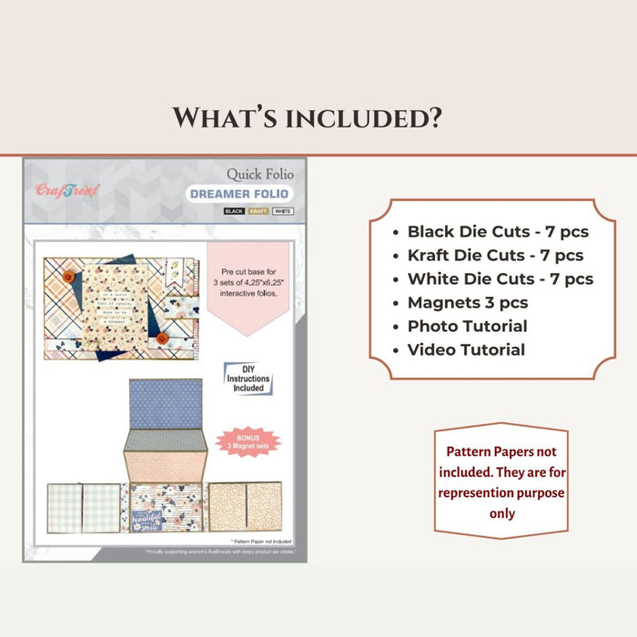 Quick Folio - Dreamer - Black, Kraft and White (3 PK)