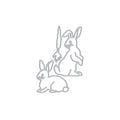 Rabbit Pair Die Set