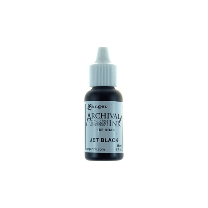 Ranger Archival Jet Black Archival Ink Pad & Reinker Bundle