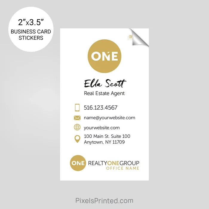 Realty ONE Group business card stickers sticker PixelsPrinted
