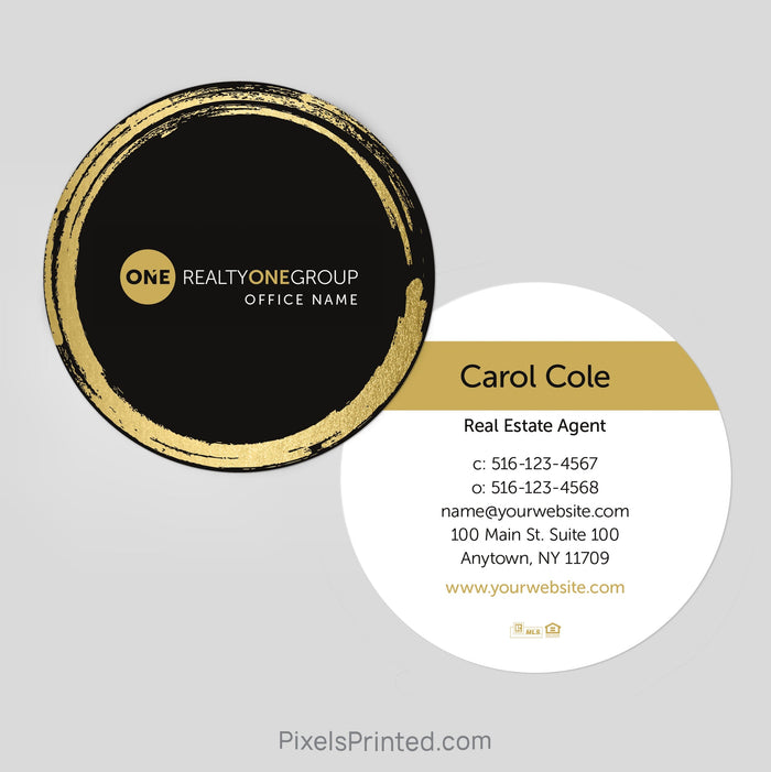 Realty ONE Group circle business cards Business Cards PixelsPrinted
