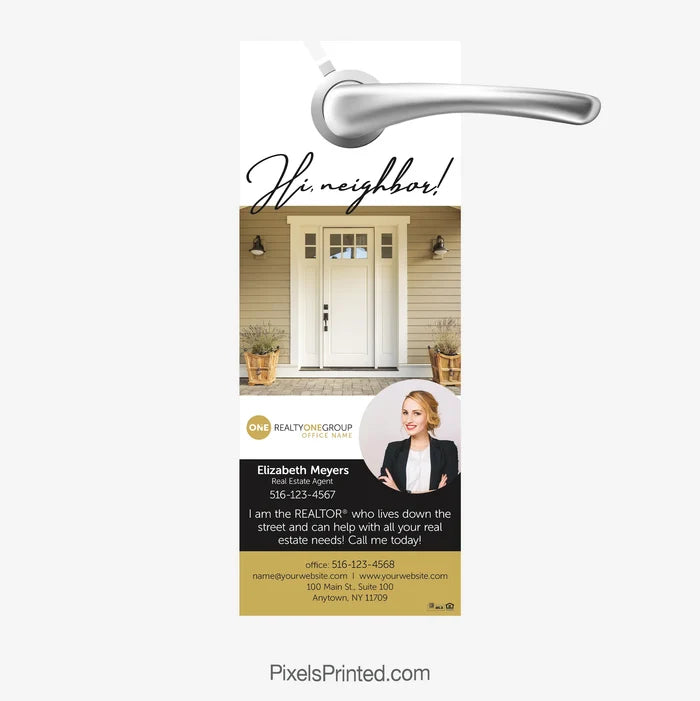 Realty ONE Group hello neighbor real estate door hangers