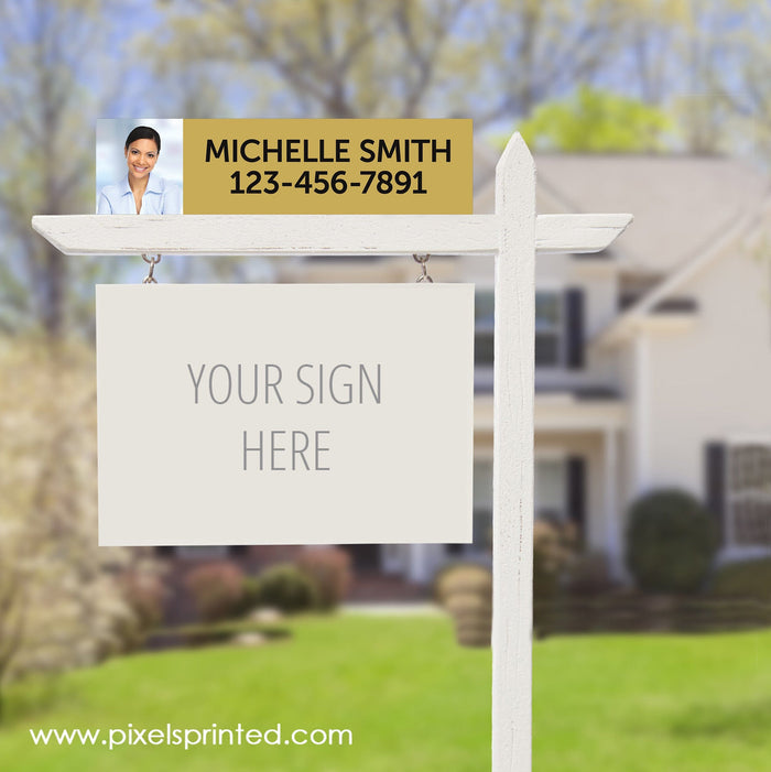 REALTY ONE GROUP name and number sign riders PixelsPrinted