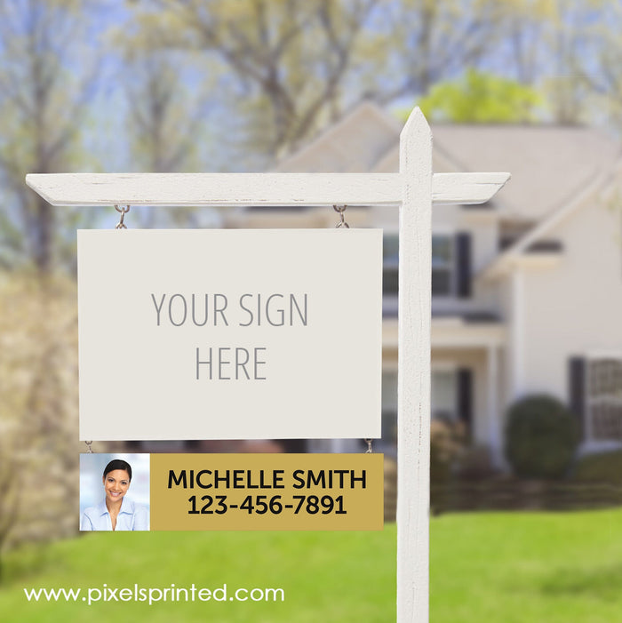 REALTY ONE GROUP name and number sign riders PixelsPrinted