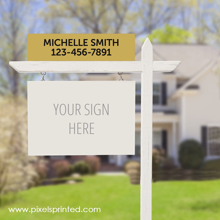 REALTY ONE GROUP name and phone number sign riders PixelsPrinted