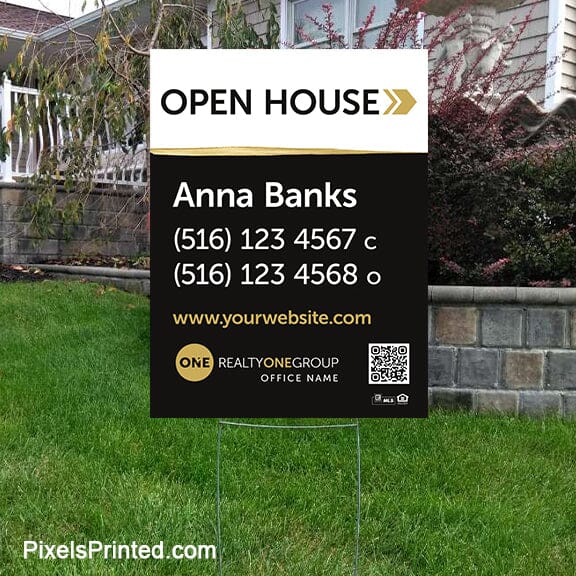 Realty ONE Group open house yard signs yard signs PixelsPrinted
