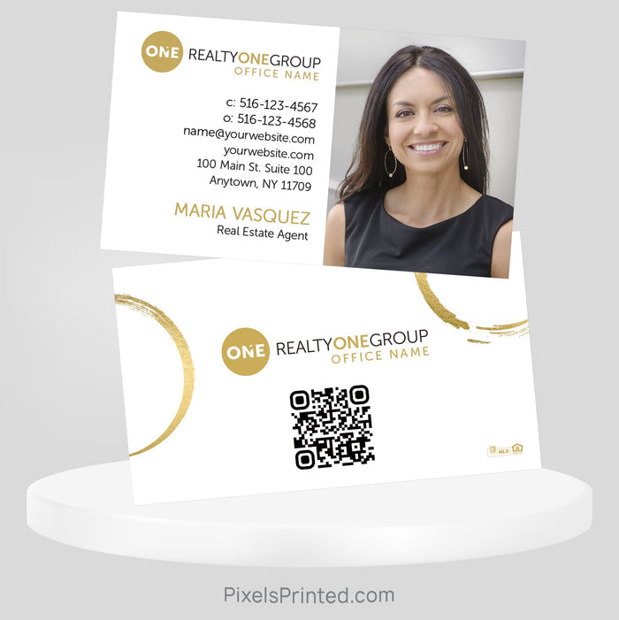 Realty ONE Group real estate business cards Business Cards PixelsPrinted