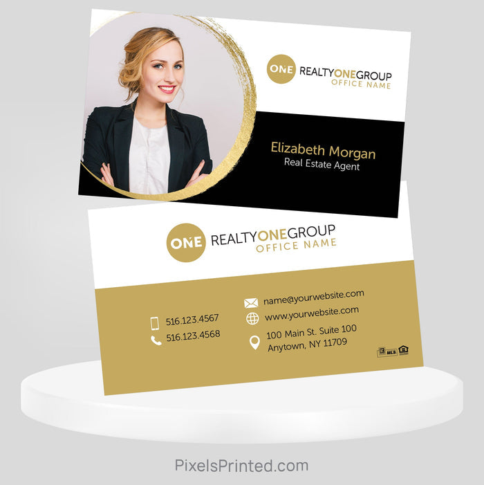 Realty ONE Group real estate business cards Business Cards PixelsPrinted