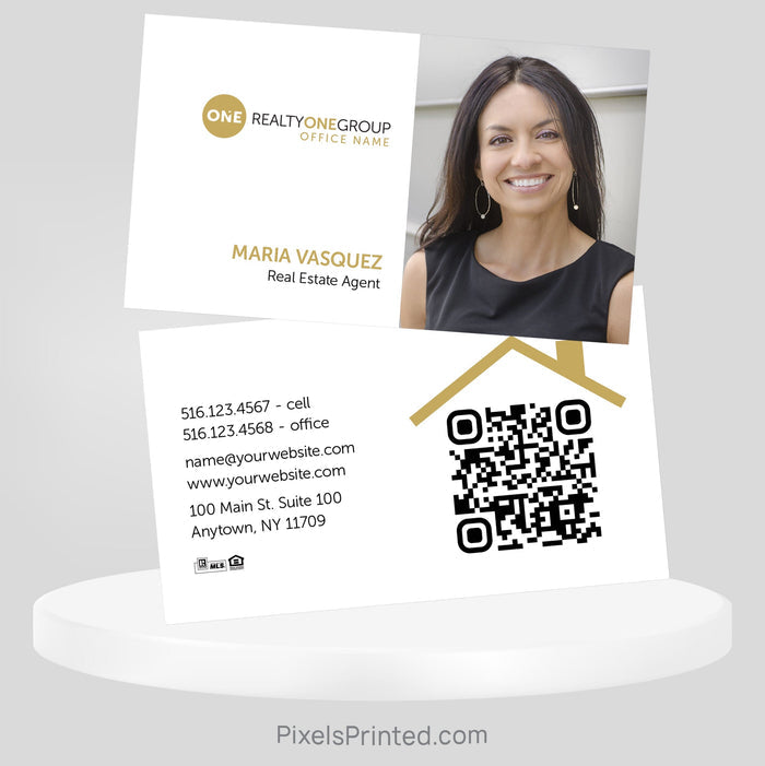 Realty ONE Group real estate business cards Business Cards PixelsPrinted