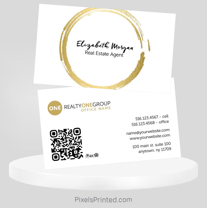 Realty ONE Group real estate business cards Business Cards PixelsPrinted