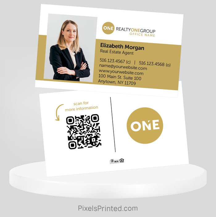 Realty ONE Group real estate business cards Business Cards PixelsPrinted