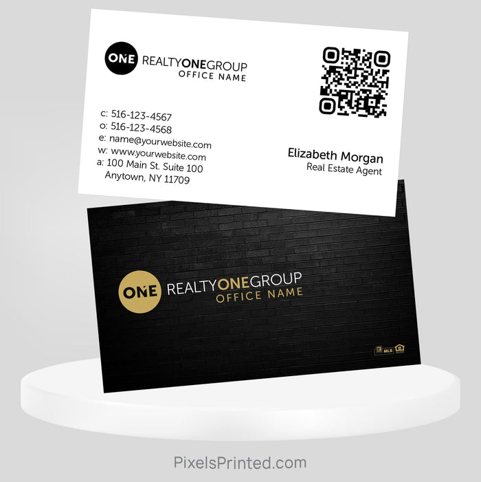 Realty ONE Group real estate business cards Business Cards PixelsPrinted