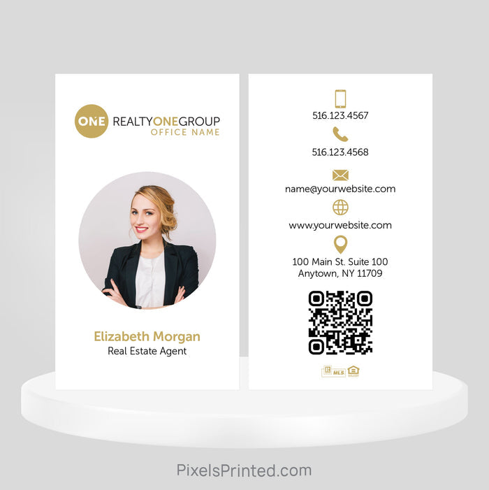 Realty ONE Group real estate business cards Business Cards PixelsPrinted
