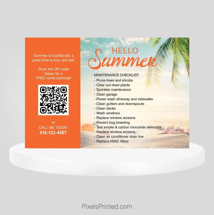 Realty One Group summer maintenance postcards PixelsPrinted