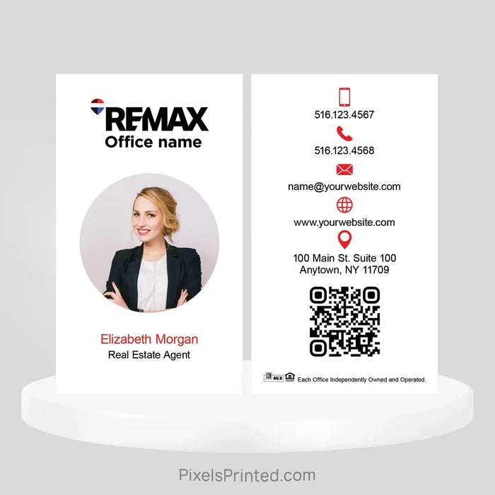 REMAX real estate business cards Business Cards PixelsPrinted
