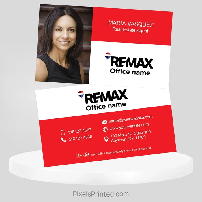 REMAX real estate business cards Business Cards PixelsPrinted