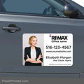 REMAX car magnet helping neighbors recognize their local real estate agent.