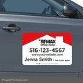 REMAX real estate car magnet that turns your vehicle into a moving advertisement.