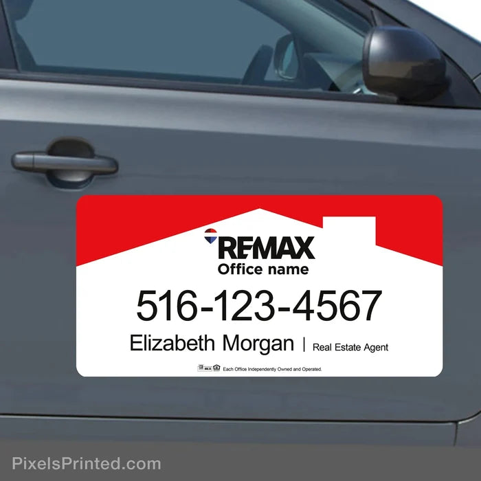 REMAX real estate car magnet that increases local visibility without ongoing advertising costs.