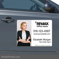 REMAX car magnet supporting strong real estate branding and professional image.