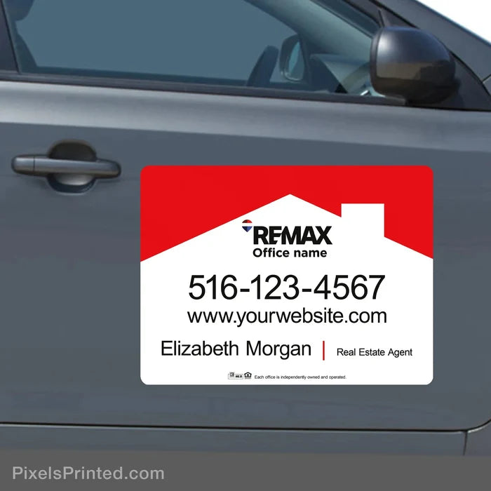 REMAX agent car magnet offering passive marketing wherever your vehicle goes.