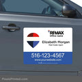 REMAX real estate car magnet built to create awareness among homeowners in your area.